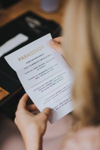 RESTAURANT PARADOXON WEDDING MENU